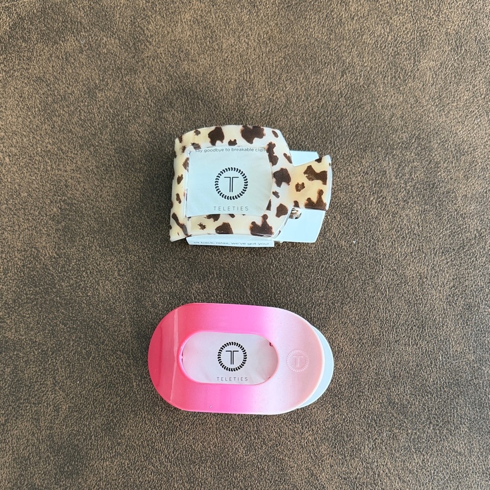 Teleties hair clips, set of two, new in package